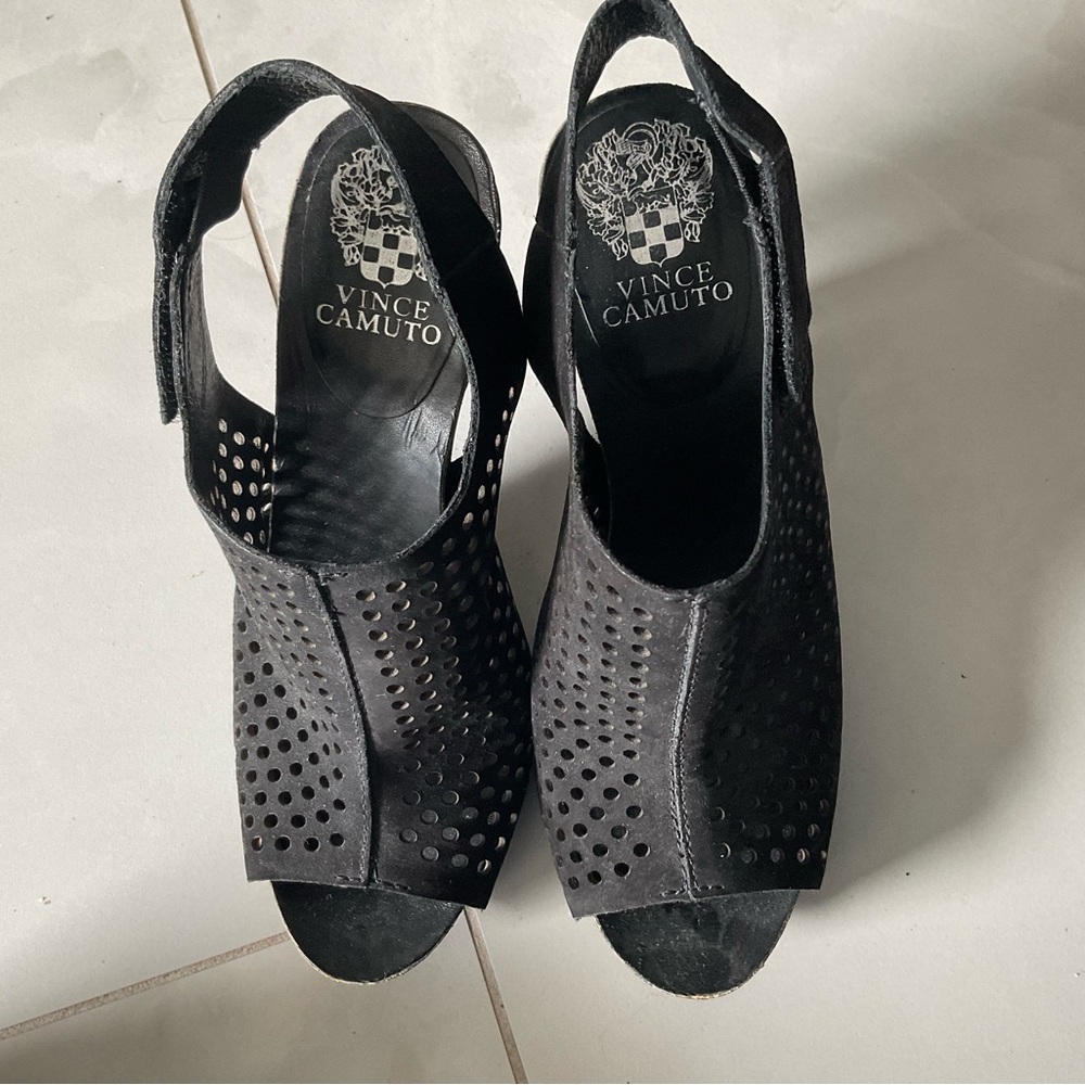 Black suede casual/dress sandal